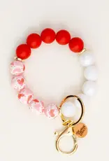 Hands-Free Keychain Wristlet - Heart Eyes For You