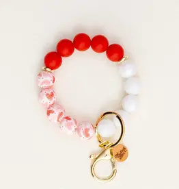 Hands-Free Keychain Wristlet - Heart Eyes For You