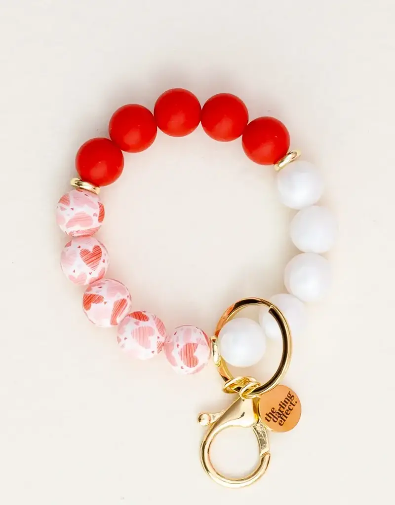 Hands-Free Keychain Wristlet - Heart Eyes For You