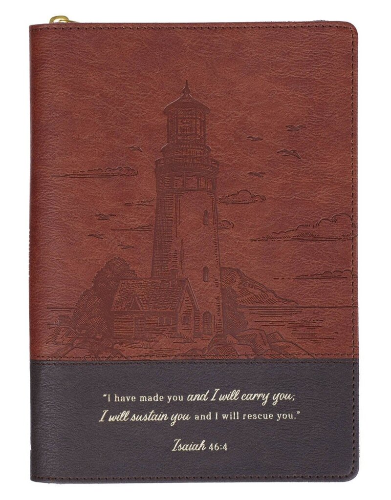 I Have Made You Brown Journal with Zipper  - Isa 46:4