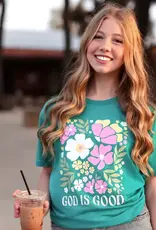 God Is Good Floral Tee