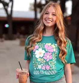 God Is Good Floral Tee