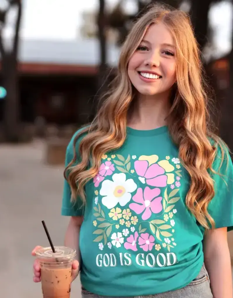 God Is Good Floral Tee