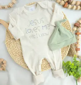Baby Boy Romper  - Jesus Loves Me
