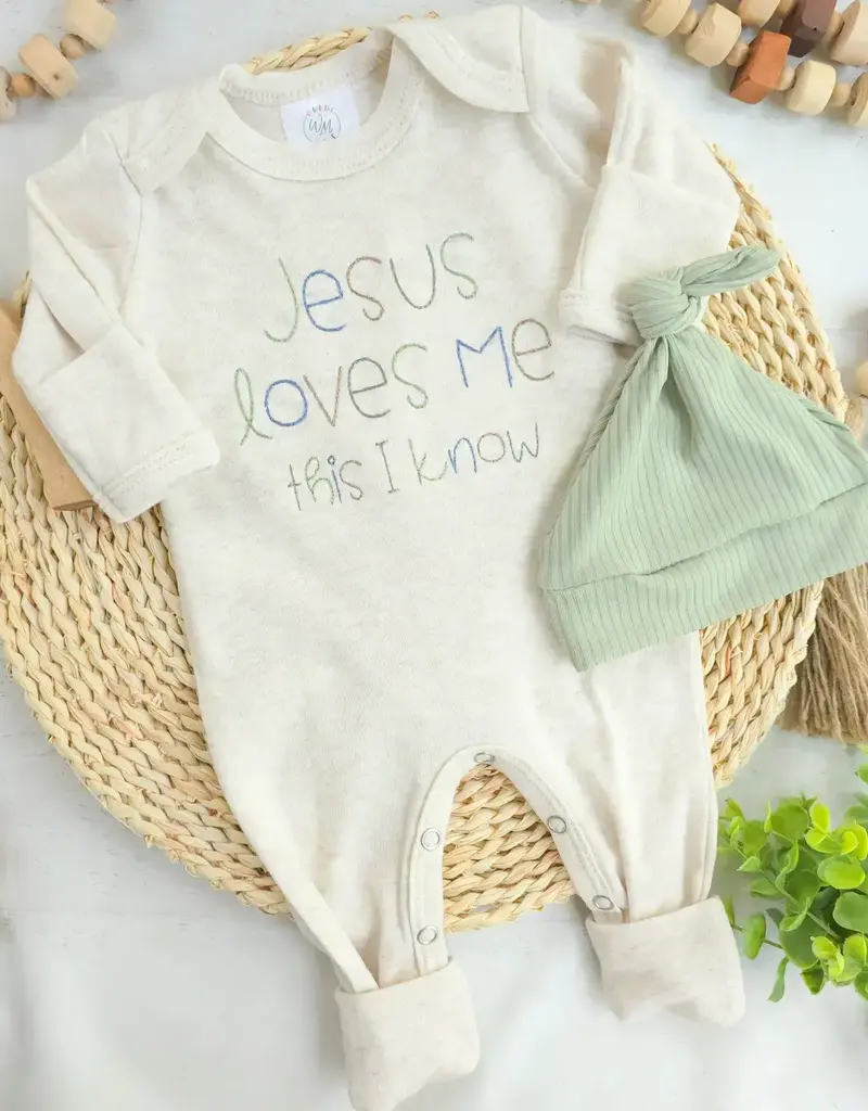 Baby Boy Romper  - Jesus Loves Me