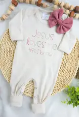 Baby Girl Romper  Jesus Loves Me