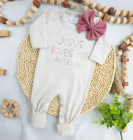 Baby Girl Romper  Jesus Loves Me