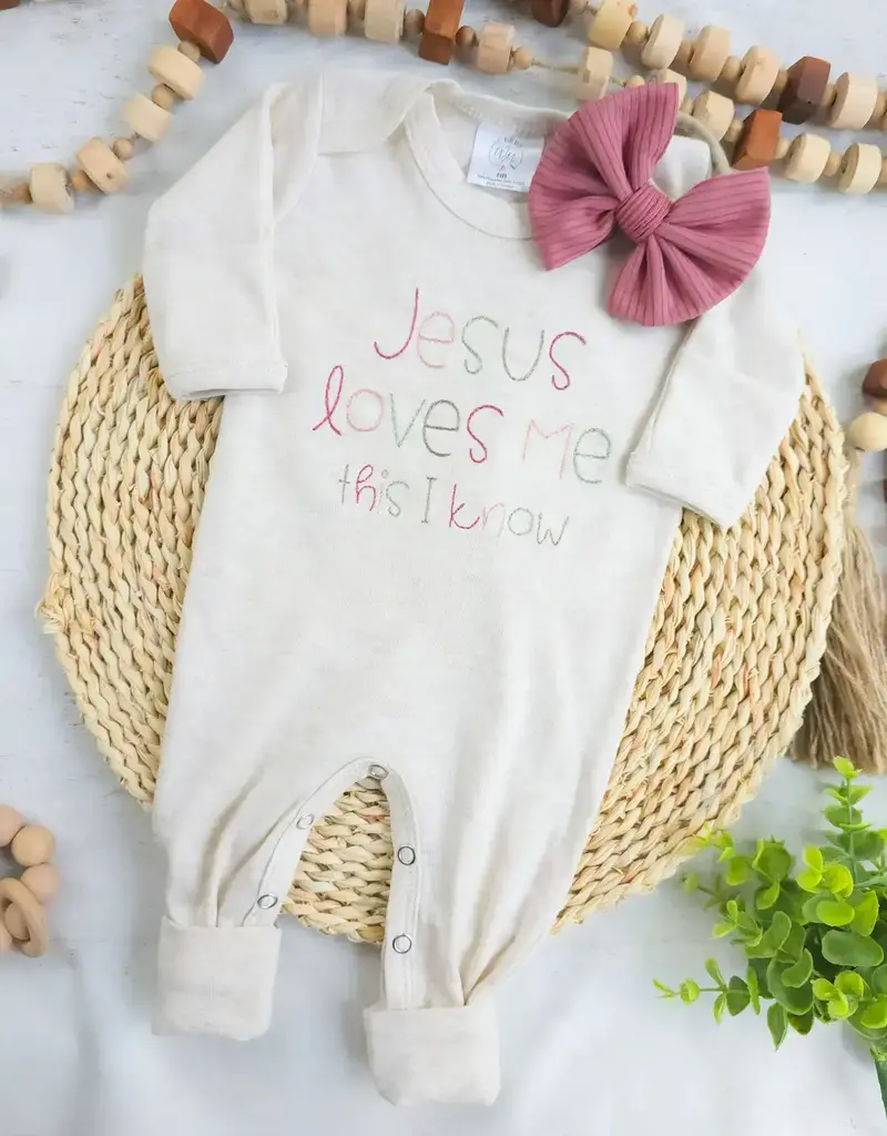 Baby Girl Romper  Jesus Loves Me