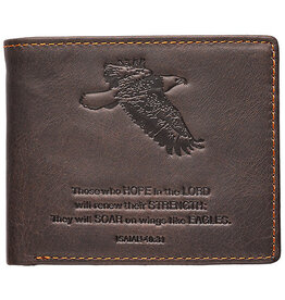 Wallet-Genuine Leather-Wings Like Eagles-Brown