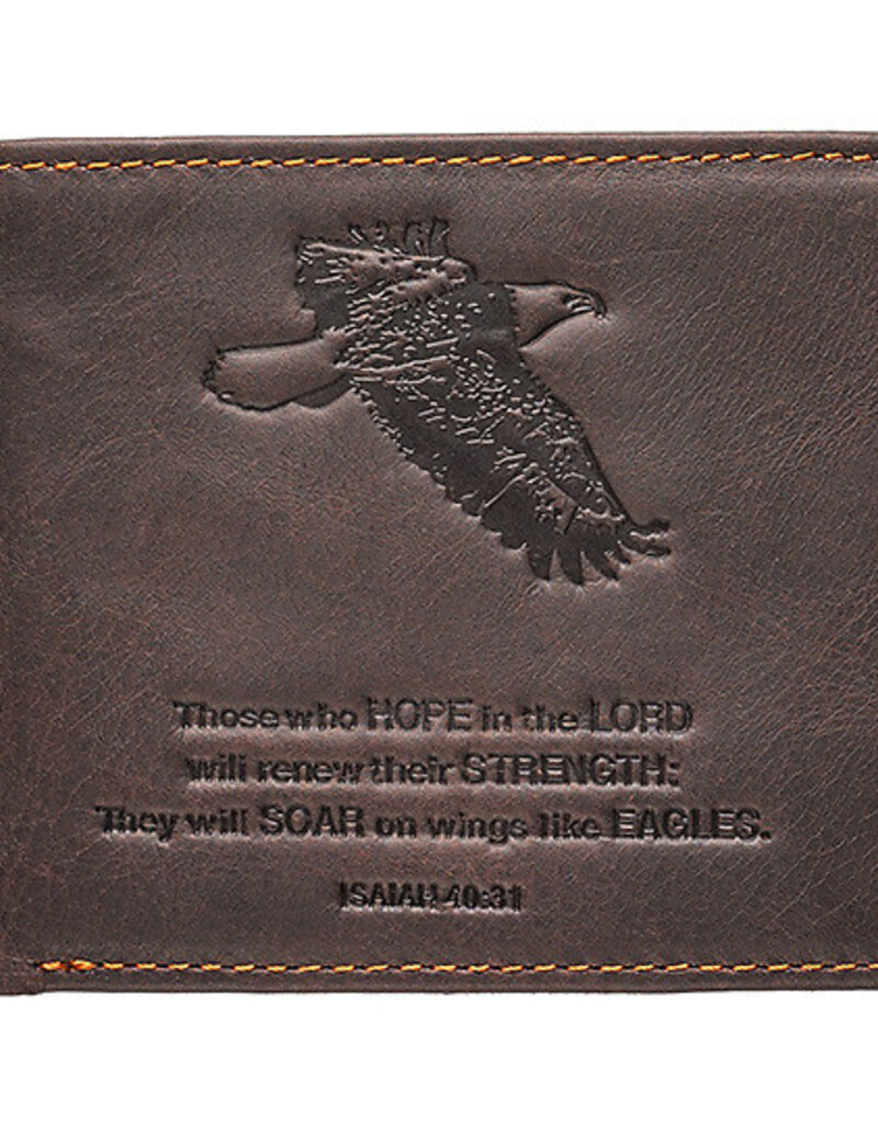 Wallet-Genuine Leather-Wings Like Eagles-Brown