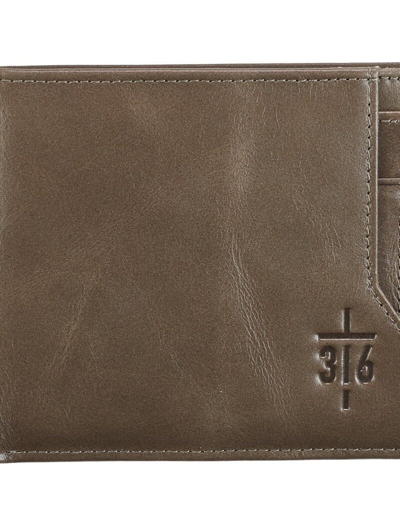 Wallet-Genuine Leather-Cross/316-Bifold-Olive Gray