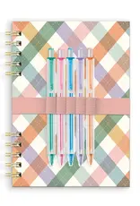 As If Argyle Harper Split-Spiral Notebook & Pen Set