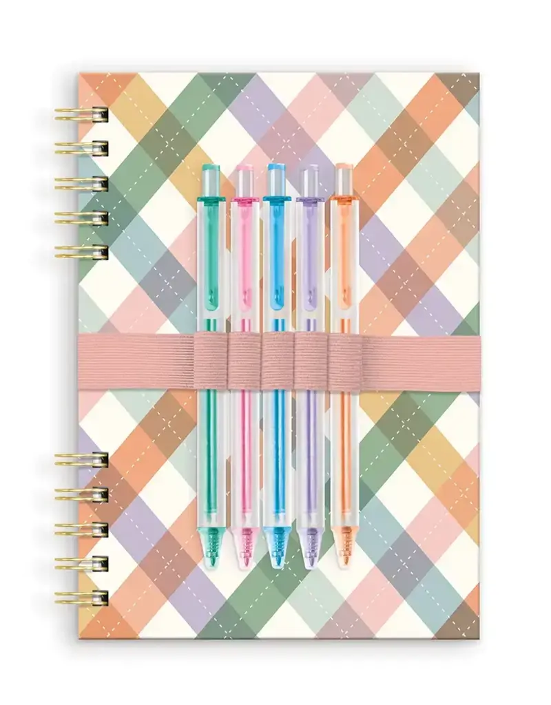 As If Argyle Harper Split-Spiral Notebook & Pen Set