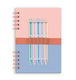 Coral & Salt Water Harper Split-Spiral Notebook & Pen Set