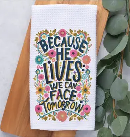 Because He Lives  Dish Towel