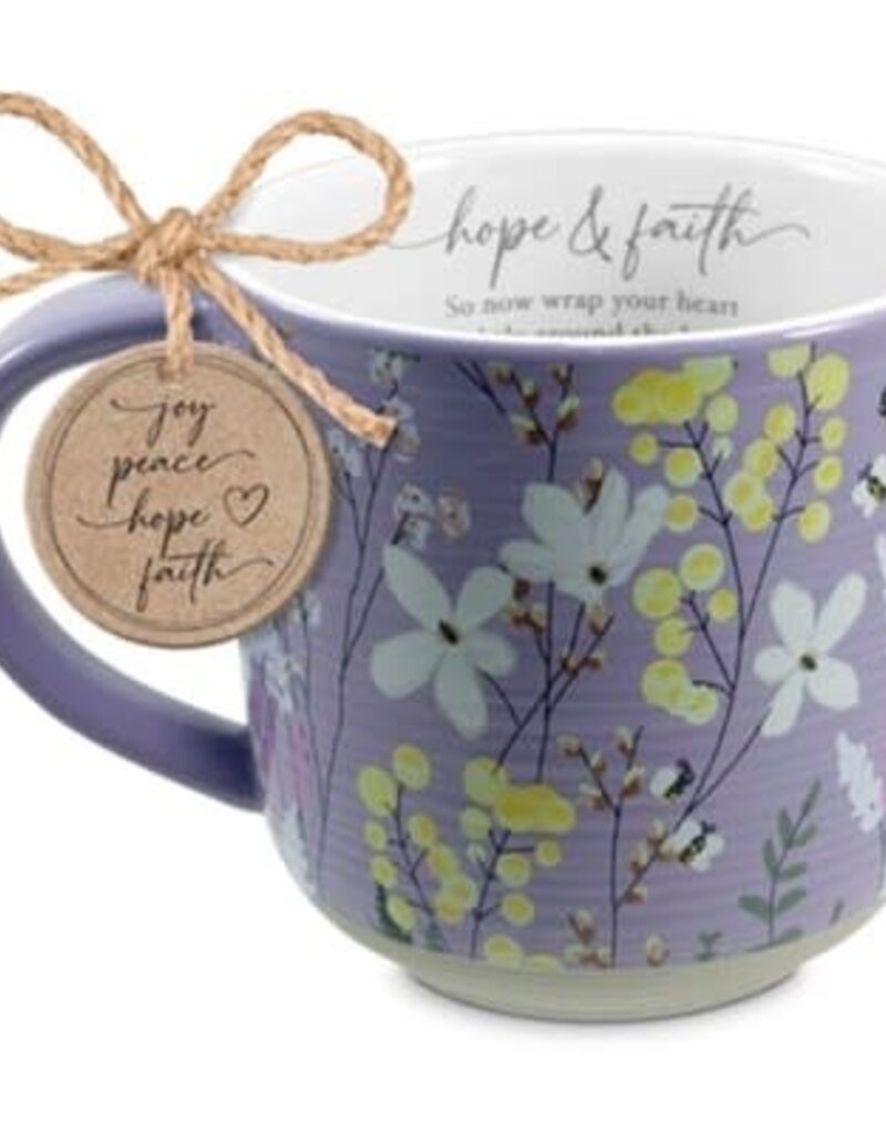 Hope & Faith, Hebrews 10:23, Mug, Purple