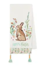 Hoppy Easter Bunny Embellished Dishtowel