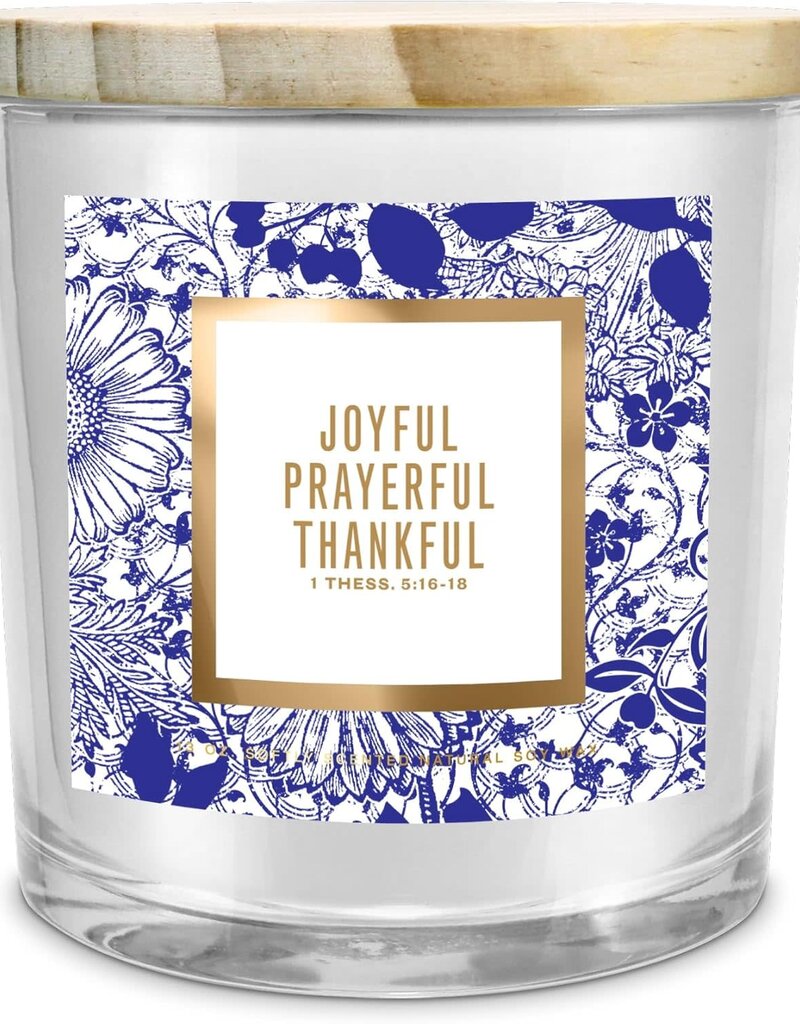 Joyful Prayerful Thankful - 1 Thess. 5:16-18 -Soy  Candle