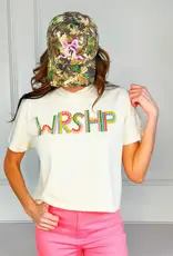 Bejeweled Wrshp Crop Tee