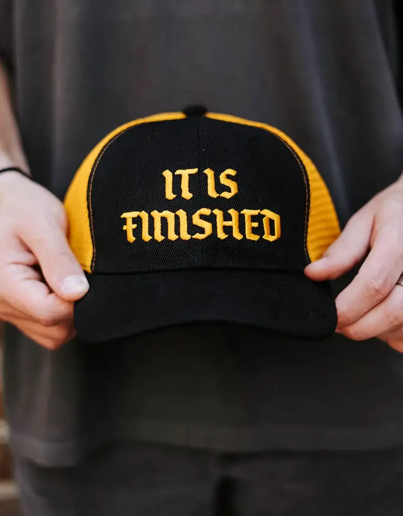 'it Is Finished' Black & Yellow Snapback Hat