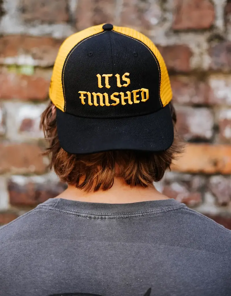 'it Is Finished' Black & Yellow Snapback Hat