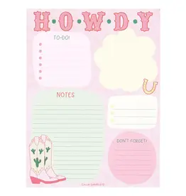 Howdy Cowgirl Boots Western Daily Notepad