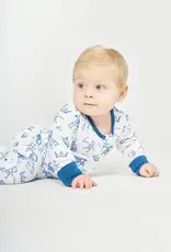 David & Goliath Blue PJ Footed Onesie Cotton