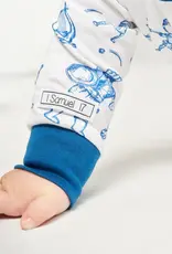 David & Goliath Blue PJ Footed Onesie Cotton