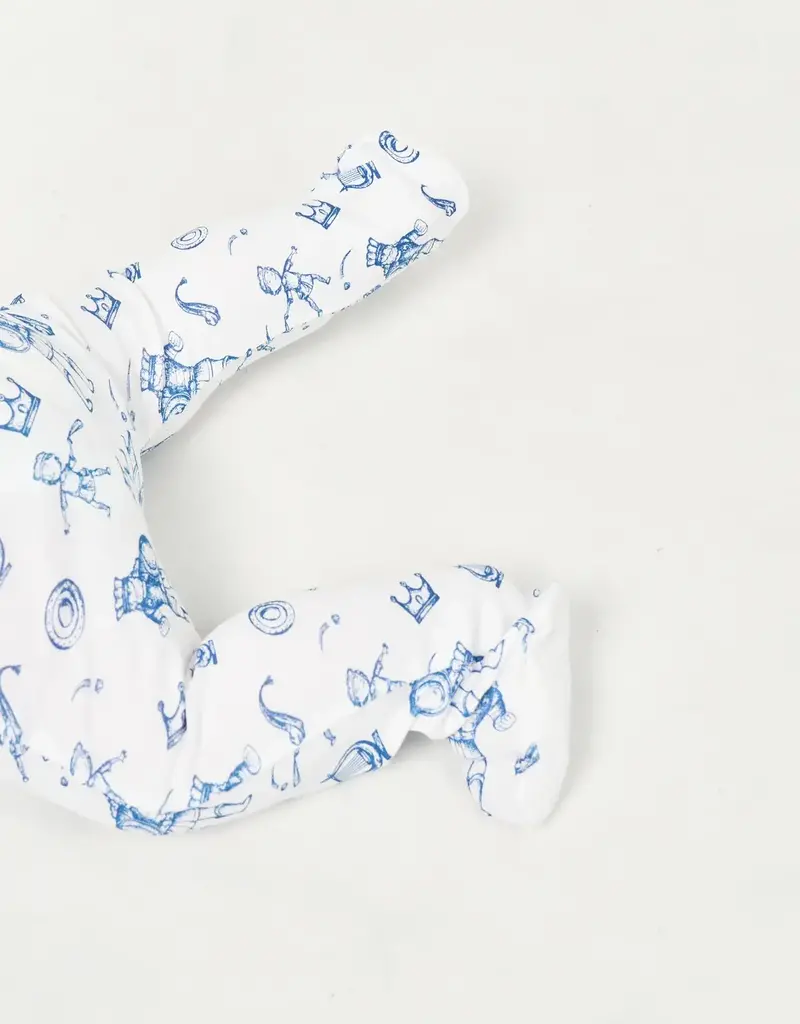 David & Goliath Blue PJ Footed Onesie Cotton