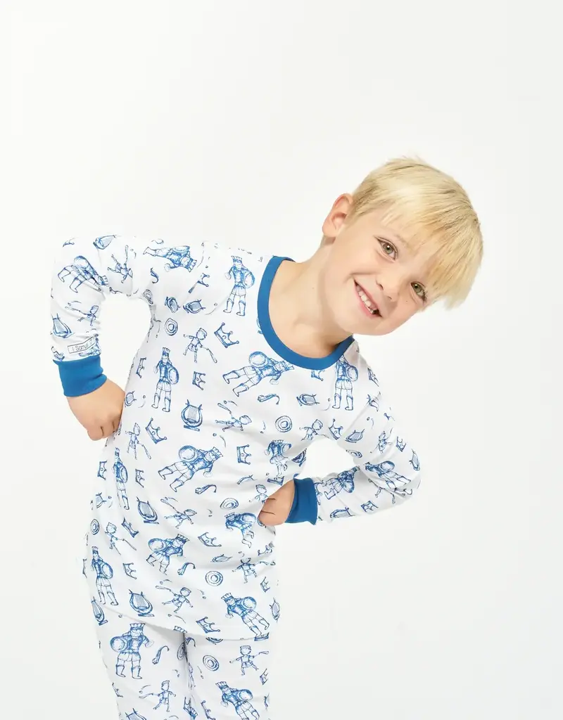 David & Goliath Blue PJ Long Sleeve Set Cotton