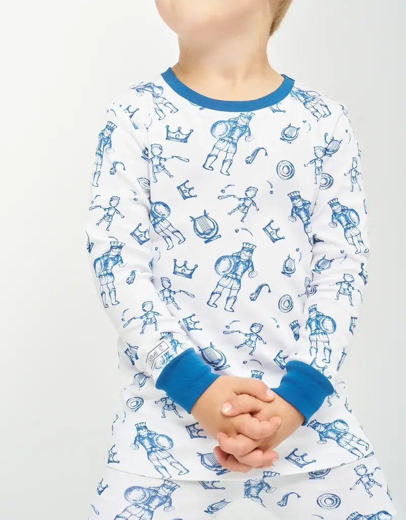 David & Goliath Blue PJ Long Sleeve Set Cotton