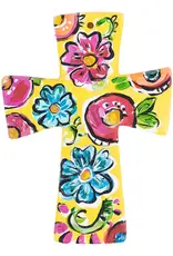 Yellow Floral Cross