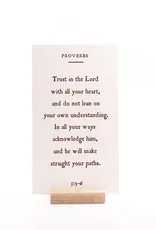 Proverbs 3:5-6 Sign 3.75 X 6.5" |