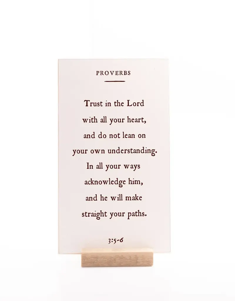 Proverbs 3:5-6 Sign 3.75 X 6.5" |