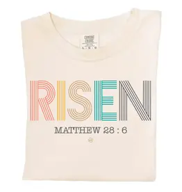 Risen Easter Ivory Christian Tee