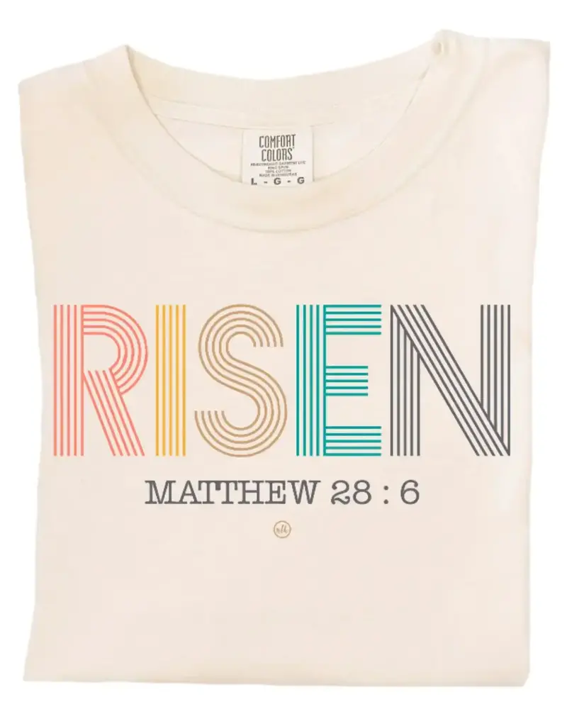 Risen Easter Ivory Christian Tee