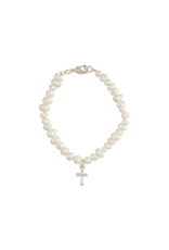 Silver Boxed Cross Bracelet
