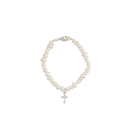 Silver Boxed Cross Bracelet