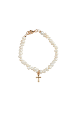 Gold Boxed Cross Bracelet