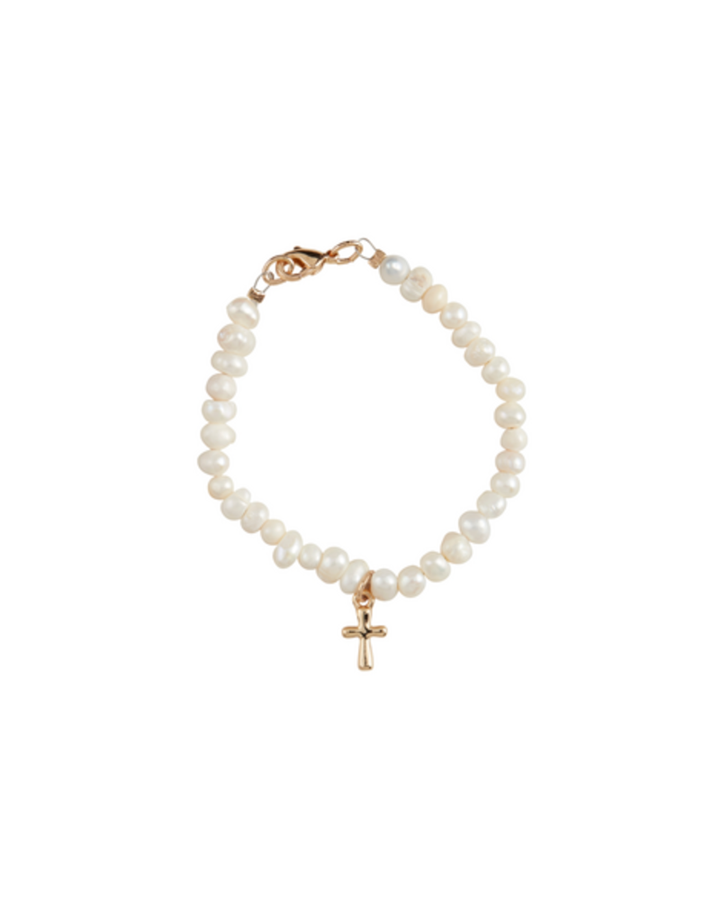 Gold Boxed Cross Bracelet