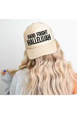 Hard Fought Hallelujah Tan Trucker Hat