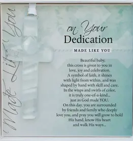 Baby Dedication Gift USA Handmade Glass Cross