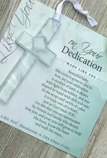Baby Dedication Gift USA Handmade Glass Cross