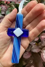 Dad Gift USA Handmade Glass Cross