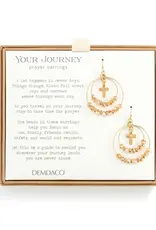 Beaded Prayer Earrings - Champagne