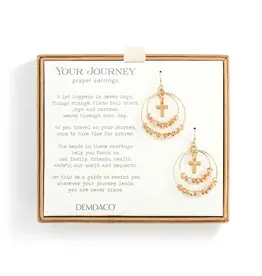 Beaded Prayer Earrings - Champagne