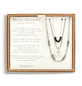 Beaded Prayer Necklace - Black