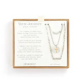 Beaded Prayer Necklace - Gray
