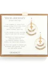 Beaded Prayer Earrings - Gray