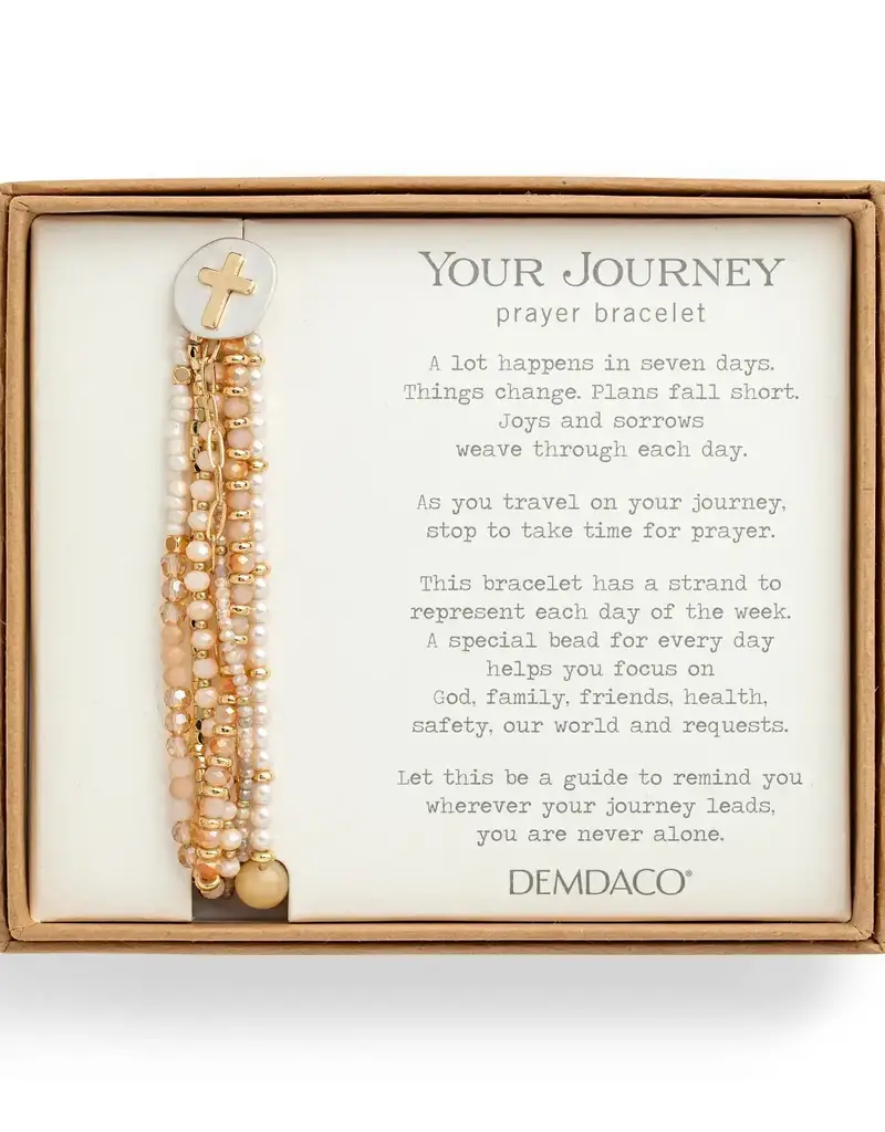 Beaded Prayer Bracelet - Champagne